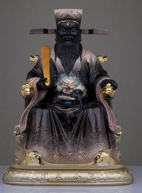 汉白玉树脂祝福客厅玄关包公摆件