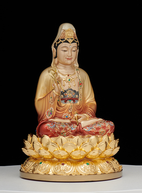 黄铜娑婆三圣佛像家用摆件