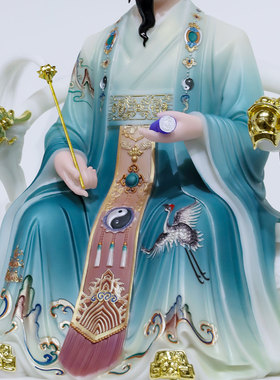 汉白玉桌面吕洞宾孚佑帝君摆件