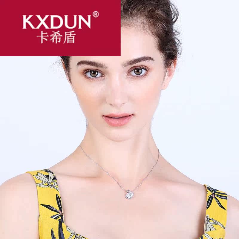 s925纯银小天鹅女简约气质锁骨链 卡希盾项链