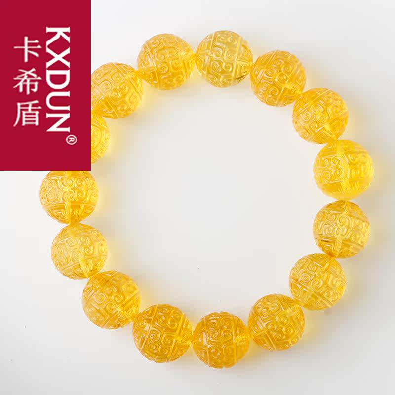 kxdun金珀圆珠手串男士女款手链 卡希盾手链