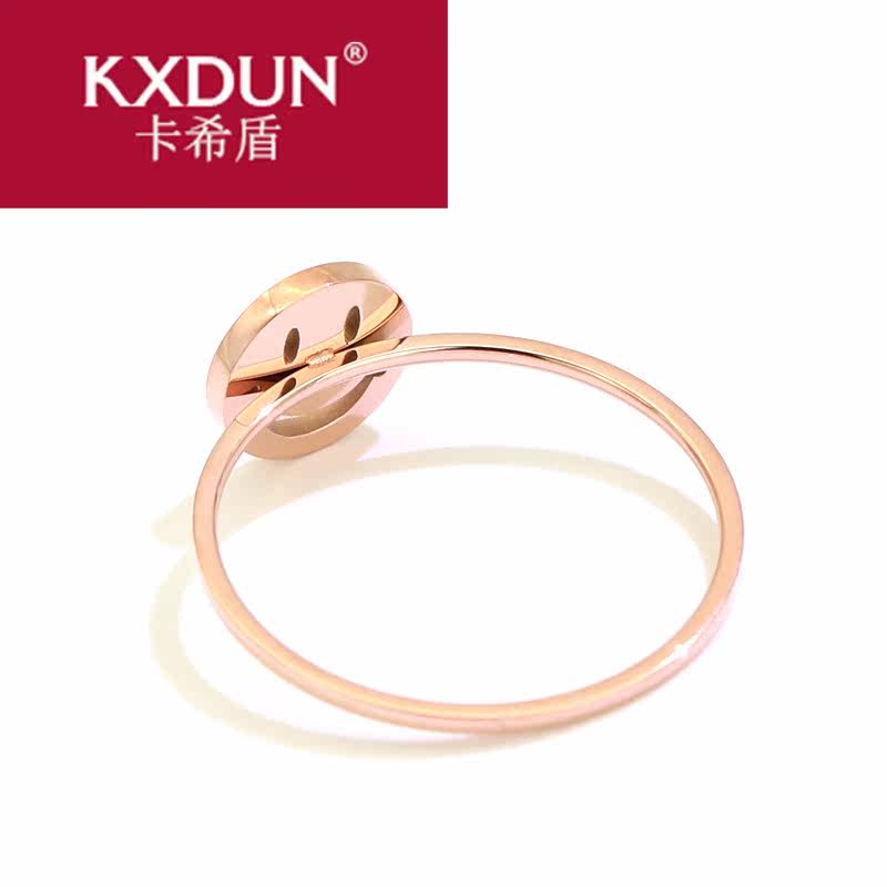 日韩版个性圆形圆盘笑脸微笑食指戒 卡希盾戒指/指环
