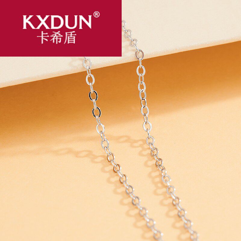 925银520女日韩简约时尚银项链 卡希盾项坠/吊坠