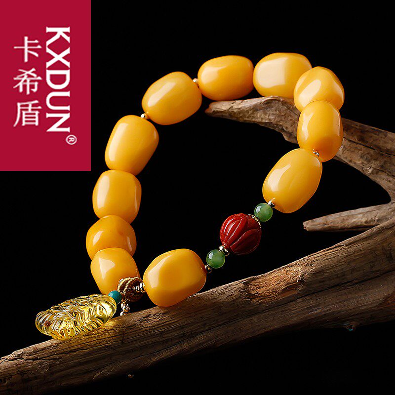 kxdun如鱼得水天然手串蜜蜡手链 卡希盾手链
