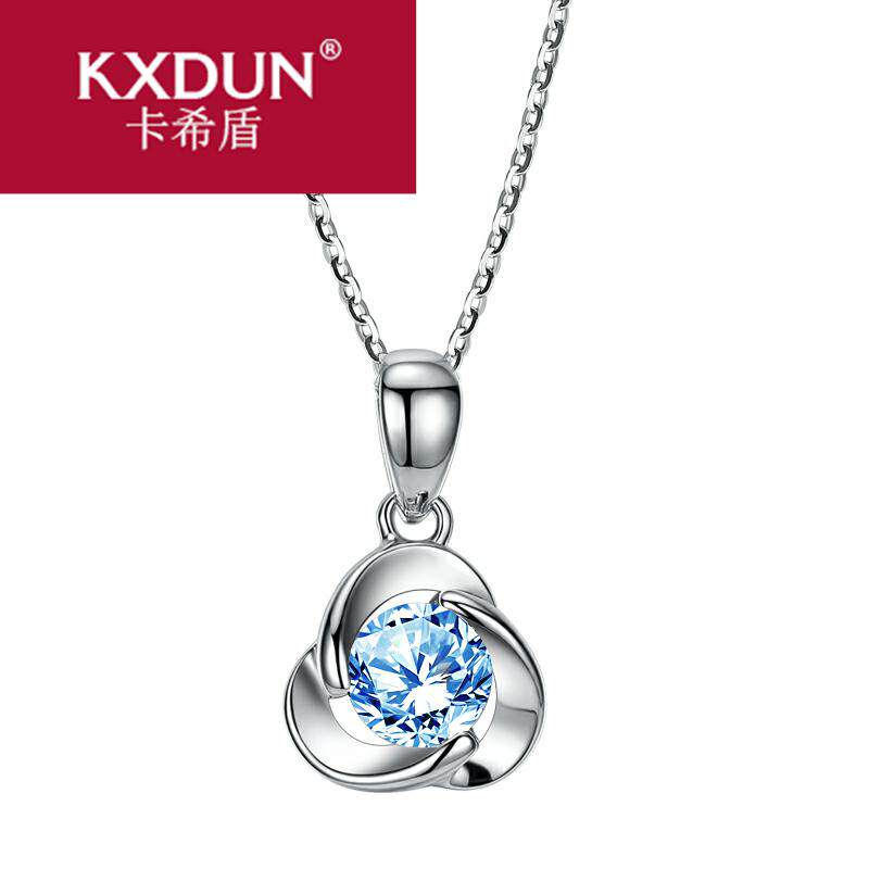 kxdunvana18k白金锁骨女镶施华项链 卡希盾项链