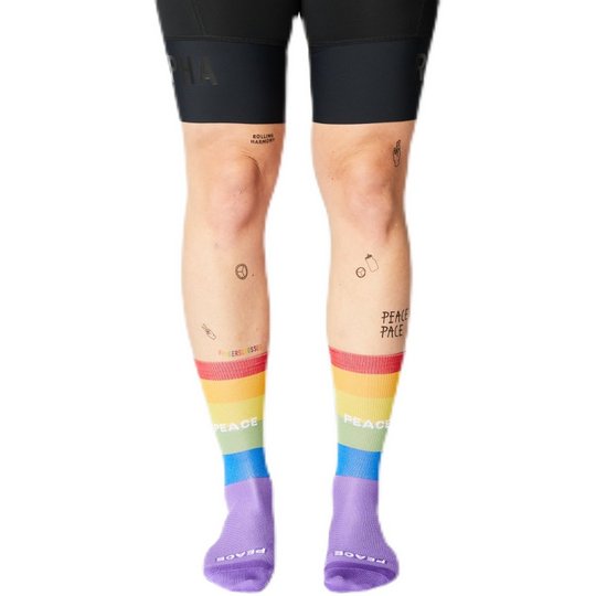 德国捏手指 FINGERSCROSSED骑行袜彩虹袜网红户外运动袜子