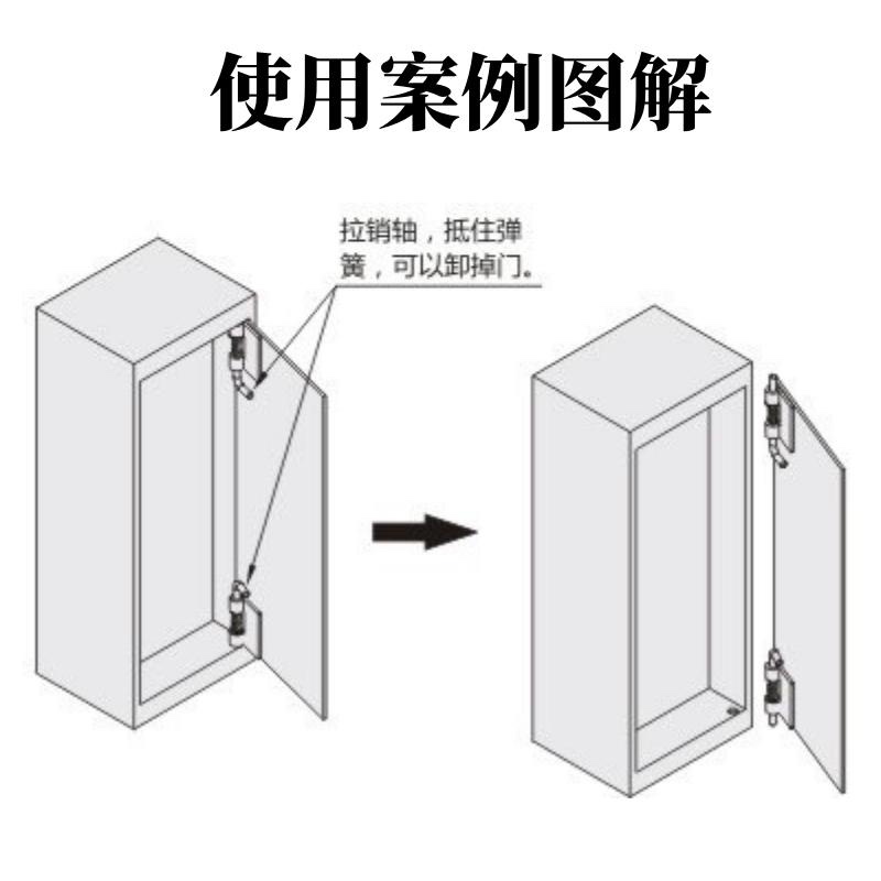 CL225弹簧插销 左右平板插销百叶窗配电箱钣金件固定上下门轴铰链 - 图3
