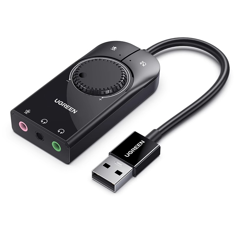 绿联USB外置声卡台式机电脑笔记本独立音频转换器录音3.5免驱动 - 图3