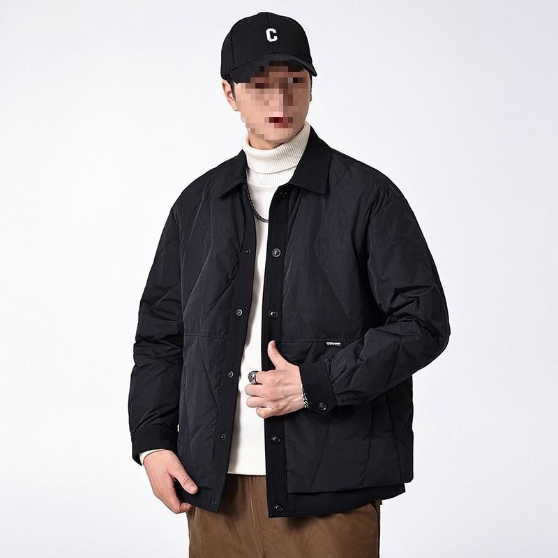 新国标90白鸭绒轻薄羽绒服男宽松大码冬季新款加厚保暖衬衫领外套,淘宝优惠券,粉丝福利购,淘宝优惠卷