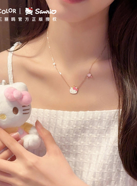 Tidecolor925银卡通凯蒂猫项链