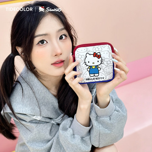 正版带标 三丽鸥迷你小包包女孩 hellokitty可爱收纳kt儿童零钱包 - 图1