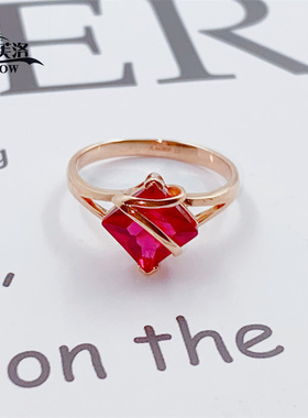 欧弗莱正品俄罗斯紫金585紫金闪闪戒指时尚爆款清库存促销送礼