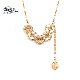 Authentic 14K rose gold Russian Au585 necklace broken ice Five Emperors coin integrated chain high-end boutique
