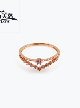 欧弗莱正品俄罗斯紫金585紫金闪闪戒指时尚爆款清库存促销送礼