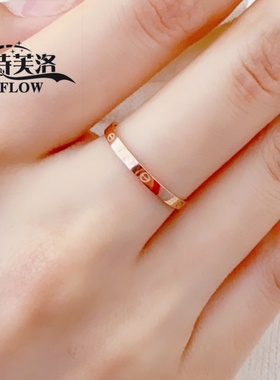 欧弗莱正品俄罗斯紫金585紫金闪闪戒指时尚爆款清库存促销送礼爆