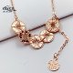 Authentic 14K rose gold Russian Au585 necklace broken ice Five Emperors coin integrated chain high-end boutique