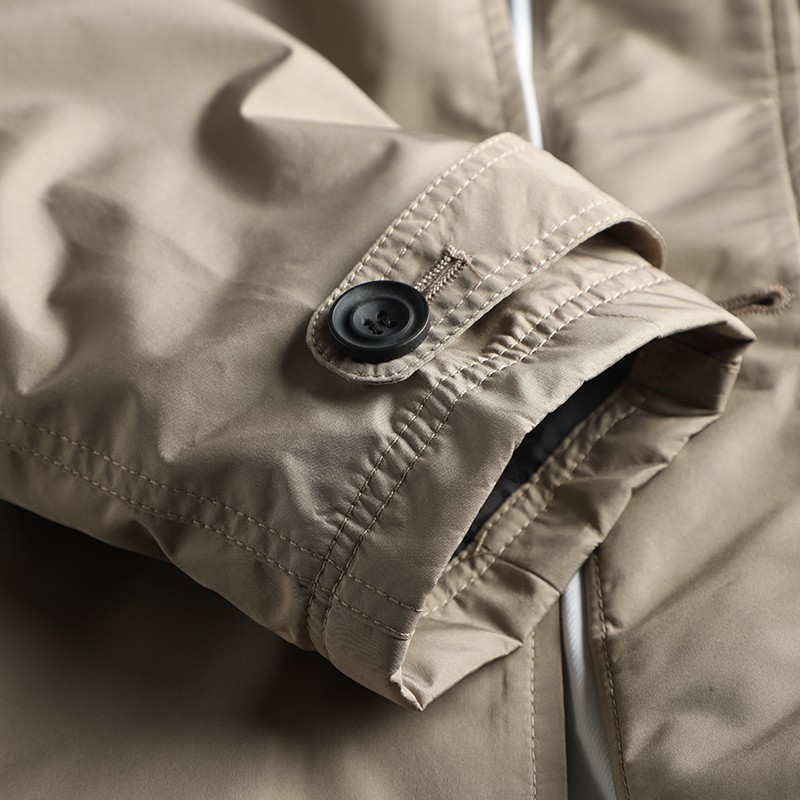 整箱品质！出口欧美！内力绗棉！秋冬男士纯色简约中长款风衣外套 - 图3