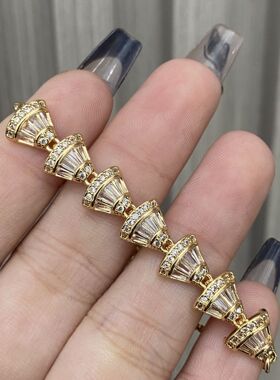 精工镶钻高级感小扇子手链女ins冷淡风个性伸缩调节手饰批发