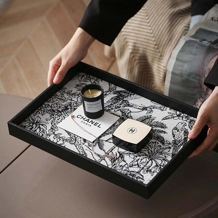 雅器一新中式复古风提花托盘轻奢复古香薰首饰钥匙收纳盘桌面摆件,淘宝优惠券,粉丝福利购,淘宝优惠卷