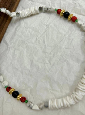 新中式原创设计手工串珠天然石项