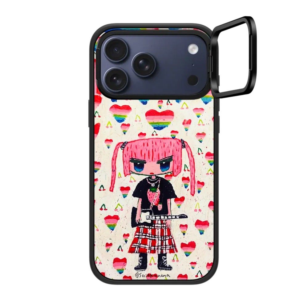 现货CASETiFY艺术家SAIAKUNANA草莓朋克女孩手机壳适用苹果iPhone17ProMax/Air/16/15/14/13Plus磁吸保护套潮,淘宝优惠券,粉丝福利购,淘宝优惠卷