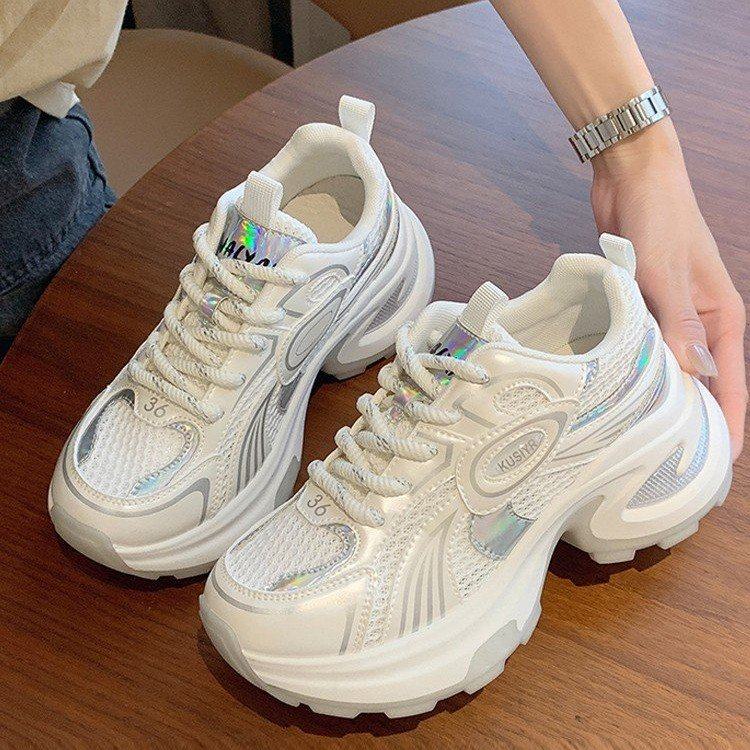 老爹鞋女夏网鞋透气网面女鞋百搭厚底小白鞋配裙子鞋子运动休闲鞋,淘宝优惠券,粉丝福利购,淘宝优惠卷