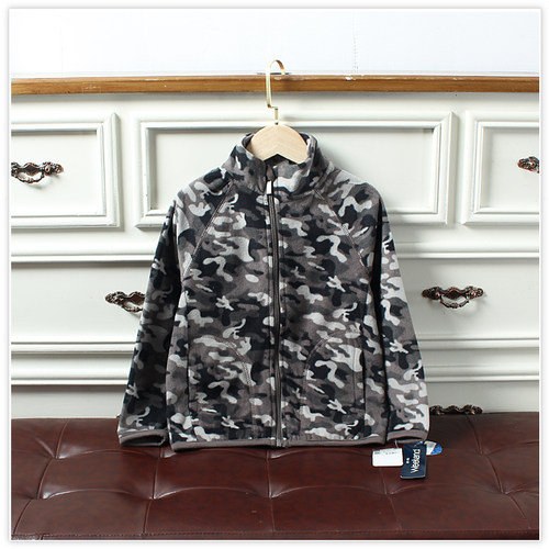 J642 童装 115-155码 欧美儿童摇粒绒拉链衫长袖外套男女童外贸 - 图3