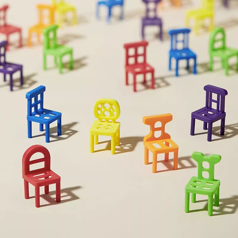 儿童叠小椅子叠高叠叠乐搭高大力士积木堆平衡宝宝益智玩具61礼物 - 图0