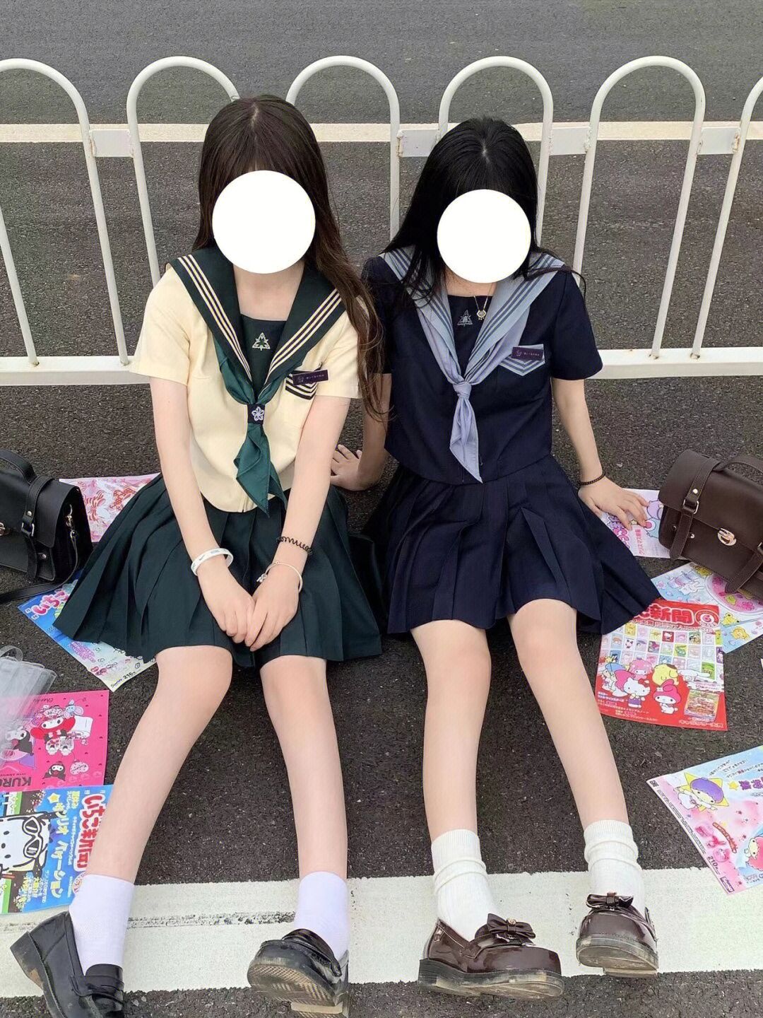 日系原创正版jk制服裙学院风套装班服绀色双子款长袖秋冬水手服女 - 图3