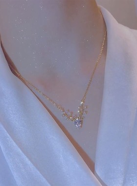 抖音同款小麋鹿吊坠项链女时尚