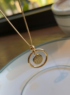 钛钢福喜不掉色双面项链