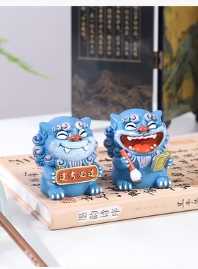 湄洲妈祖庙狮圆圆中号工艺摆件文创市集旅游纪念礼品手绘国潮狮子