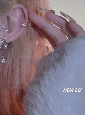 HUALU轻奢小众设计蝴蝶结耳环