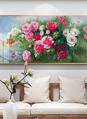 牡丹花客厅装饰画花开富贵