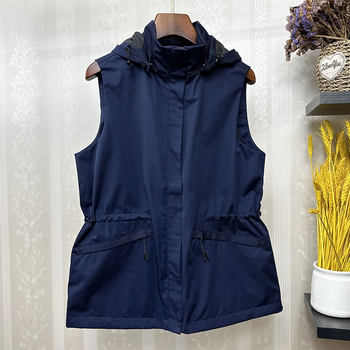 Toray Outdoor Vest Women's Removable Hooded Waterproof Jacket Workwear Style Vest Clip Loose Vest Versatile Jacket