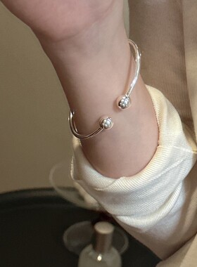 克罗潮牌手串开口珠珠手链饰品爱心手环男女款手环CH925纯银手镯