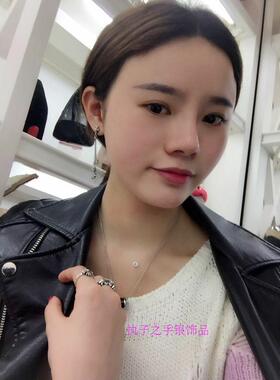 潮牌轻奢锁骨链男女款项链复古CH925纯银羅心颈链百搭毛衣链