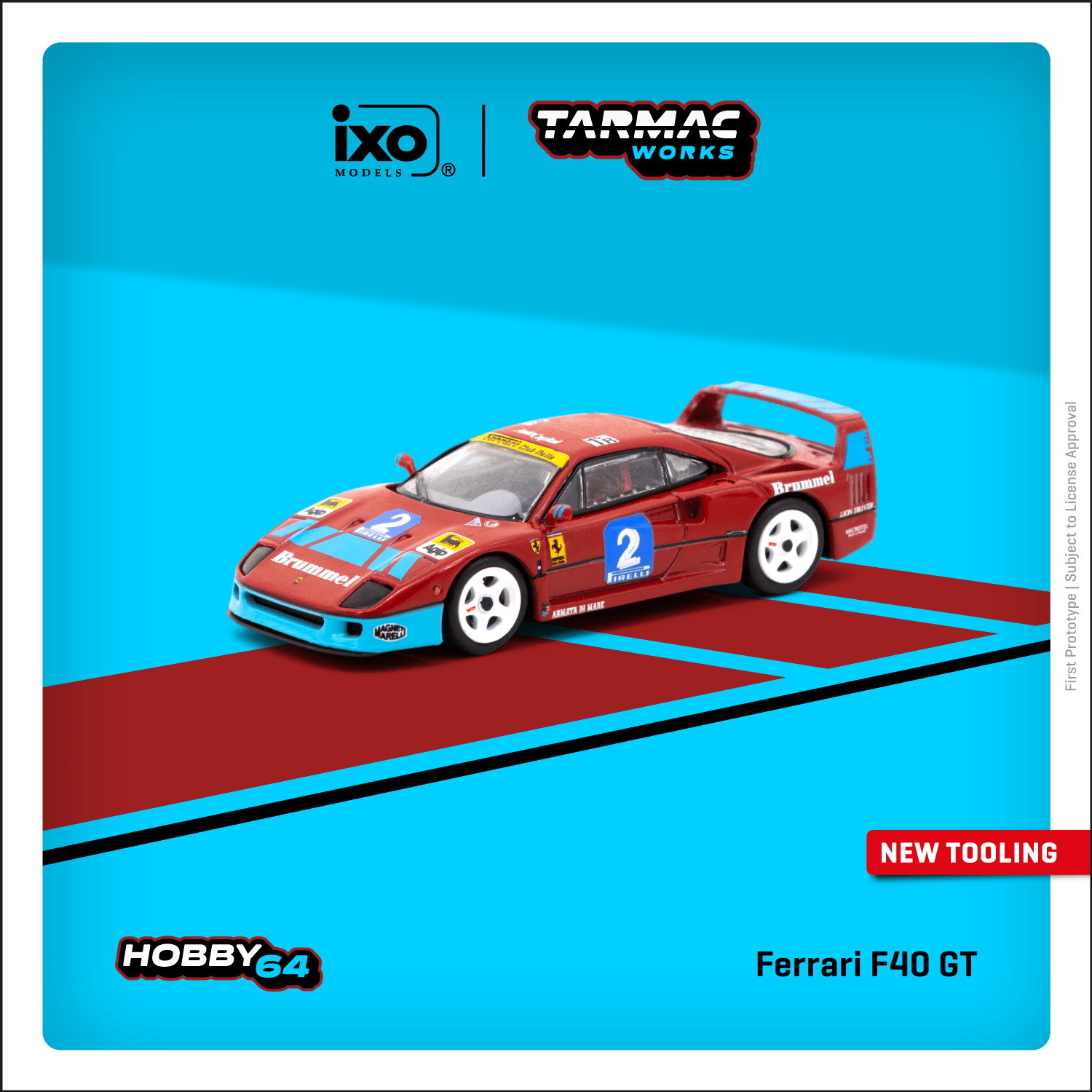 Tarmac Works 1:64法拉利 F40 488奔馳 GT3日产GT-R保時捷911-图0