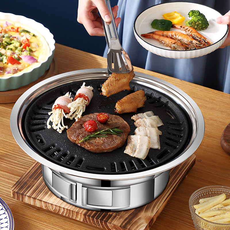 韩式木炭烧烤炉家用室内无烟火炭烤肉炉商用烤盘火盆碳烤烤肉锅