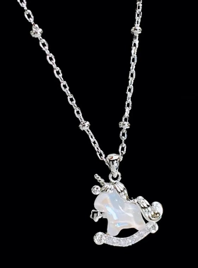 卡娜米娜独角兽项链女2026新款可爱卡通时尚钛钢不掉色锁骨链定制