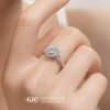 Artificially cultivated diamond ring One carat artificial diamond Ionia six-claw cultivated diamond ring platinum