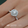 PT950 Platinum Artificially Grown Diamond Ring One Carat 18K Gold Diamond Ring Brilliant as a Star Proposal Diamond Ring