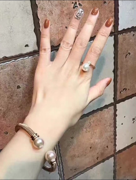 西班牙皇室专选12mm双头珍珠手镯