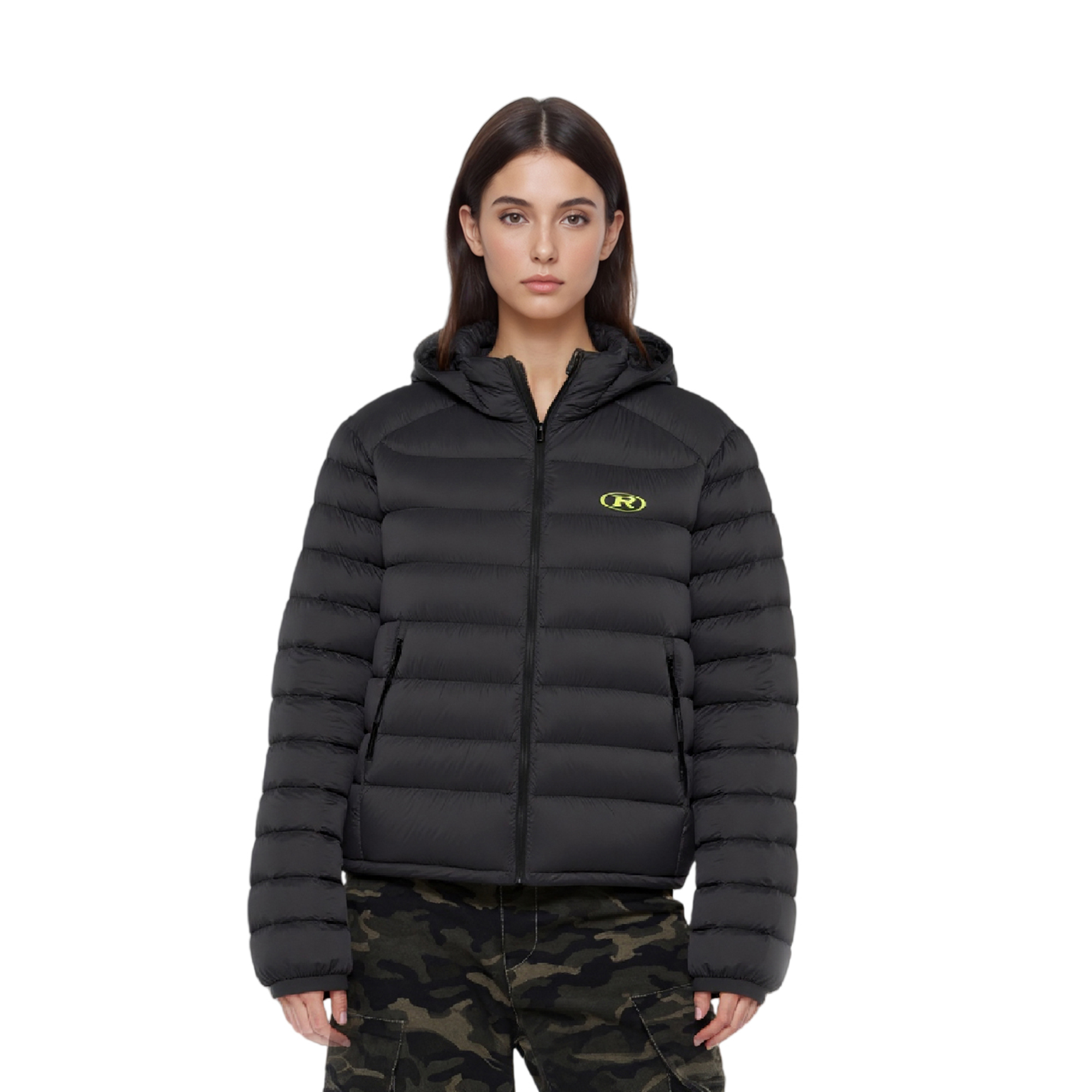 RASP美式风潮流90白鸭绒轻量连帽排骨羽绒服轻薄内胆外套男女上衣