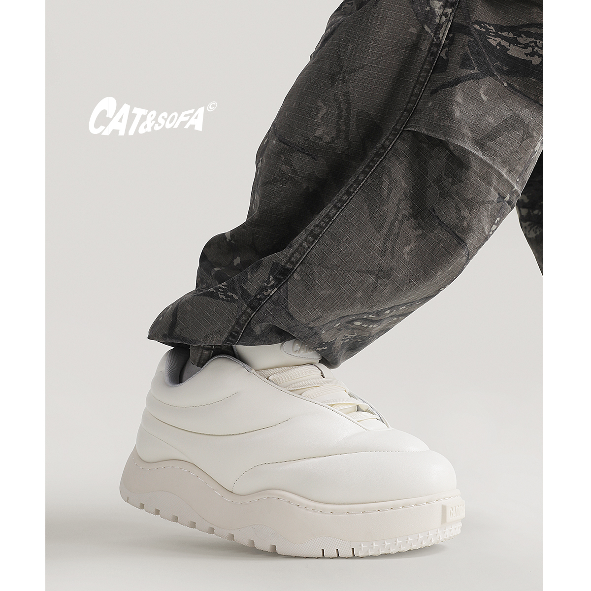 CAT&SOFA/猫与沙发 云朵系列秋冬面包鞋增高百搭情侣胖丁低帮板鞋 - 图3
