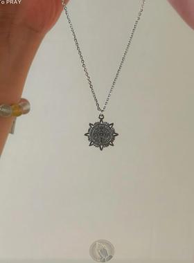 「圣本笃十字勋章」双星吊坠超强防御祝福对抗显化项链