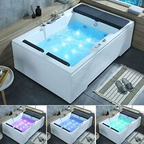 New Pinkanning 1 7 m Double Surf Massage Bathtub Acrylic Bathtubs Home small family Type of independent bathtub