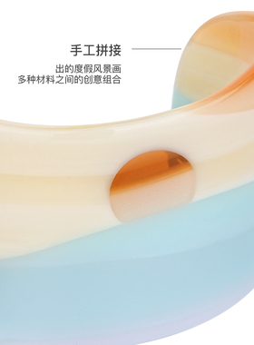 YVMIN尤目 风景画手工拼色手镯手饰圣诞生日礼物