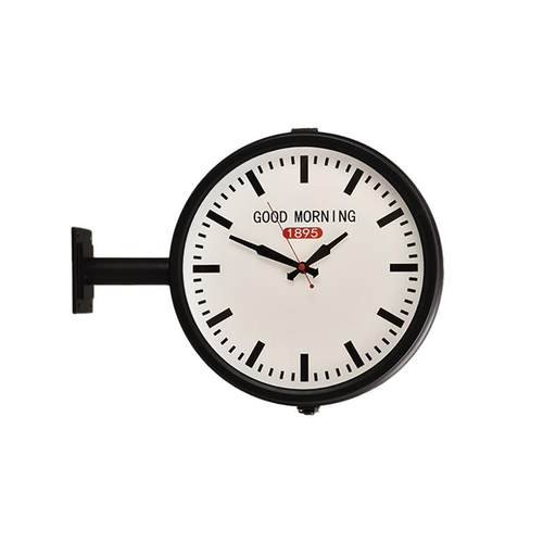 现代简约创意双面挂钟家用2025新款挂墙餐厅石英钟时钟客厅高级感 - 图3