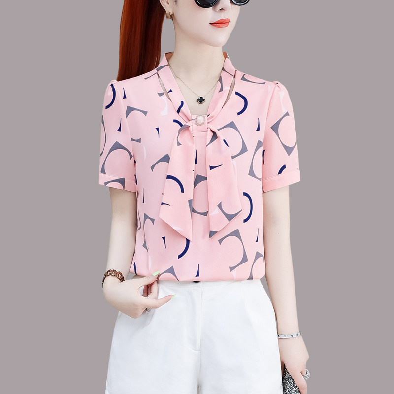 雪纺女士2023年新款漂亮洋气衬衫 曲菲娅衬衫